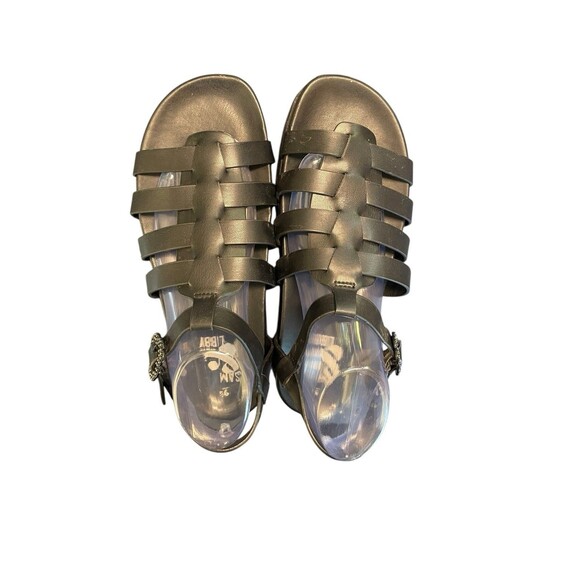 Sam & Libby Women's Black Size 9.5 Chunky Abigail Fisherman Footbed Sandal - Picture 6 of 16